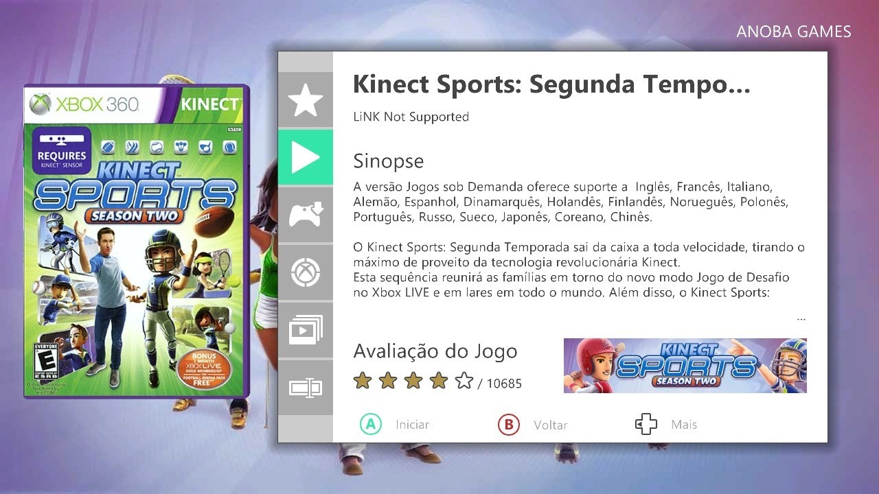 Kinect Sports: Segunda Temporada (Xbox 360) Full HD - 1080