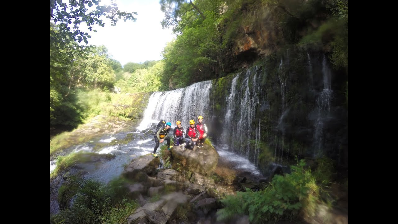 Gorge walking in the Afon Mellte