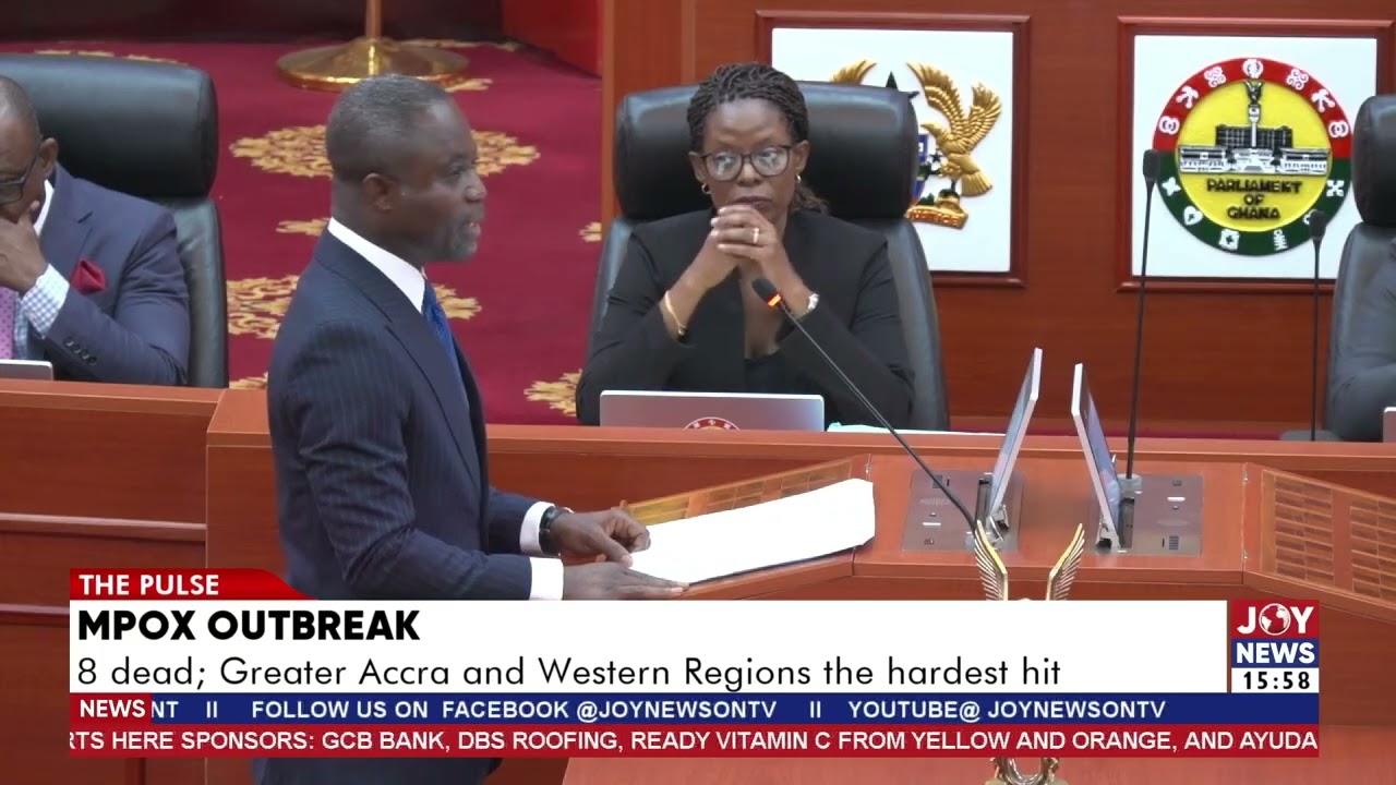 Mpox outbreak: 8 dead; Greater Accra and Western Regions the hardest hit. #ThPulse #JoyNews