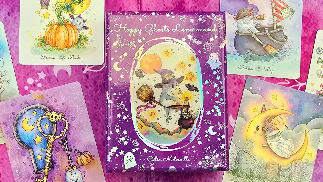 👻 Le Happy Ghosts Lenormand de @celia.melesville est arrivé, on ouvre mon colis ensemble 👻