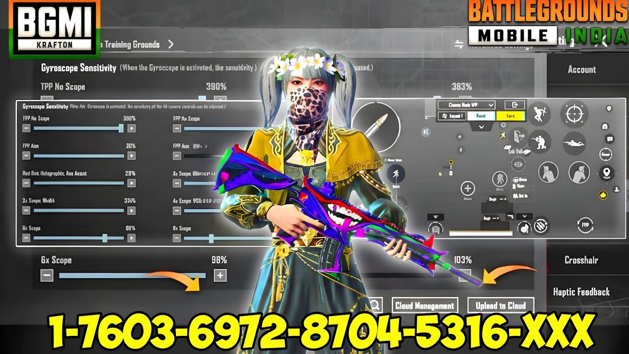 NEW UPDATE 4.2🔥BEST SENSITIVITY CODE + CONTROL SETTINGS BGMI/PUBG MOBILE