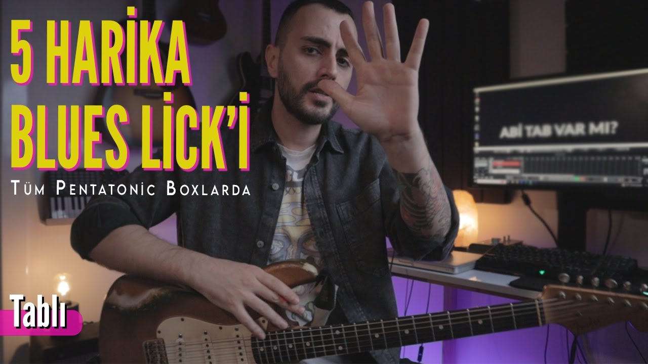 5 HARİKA Blues Lick'i (Tüm Pentatonic Boxlarda)