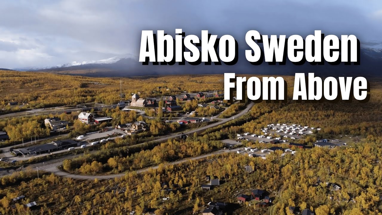 Relaxing Aerial Views of Abisko, Sweden 🇸🇪 | Autumn Colors, Snowy Scenery & Trains in the Arctic
