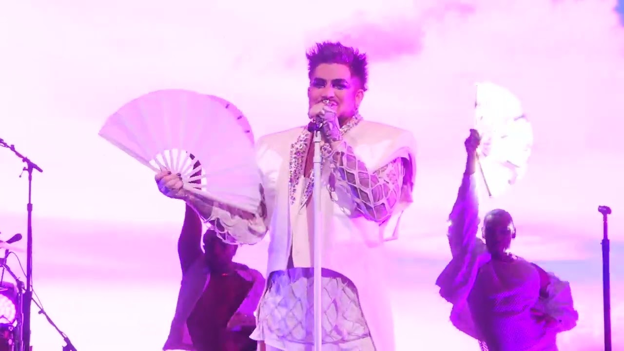 Adam Lambert Witch Hunt Lay Me Down & You Make Me Feel & Band Intro Vegas1 10-26-2022