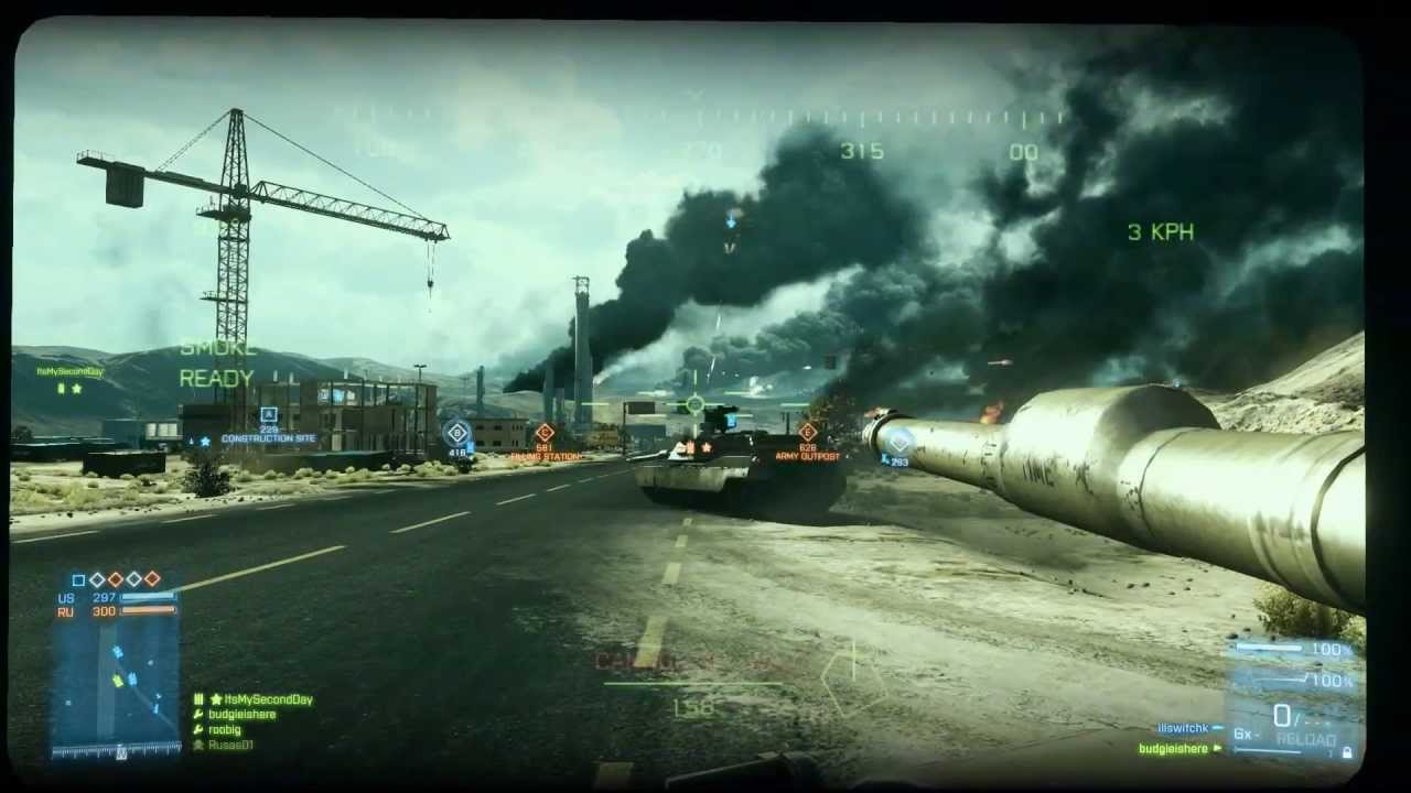 Battlefield 3 - Operation Firestorm 64p Conquest Tank Gameplay (HD)