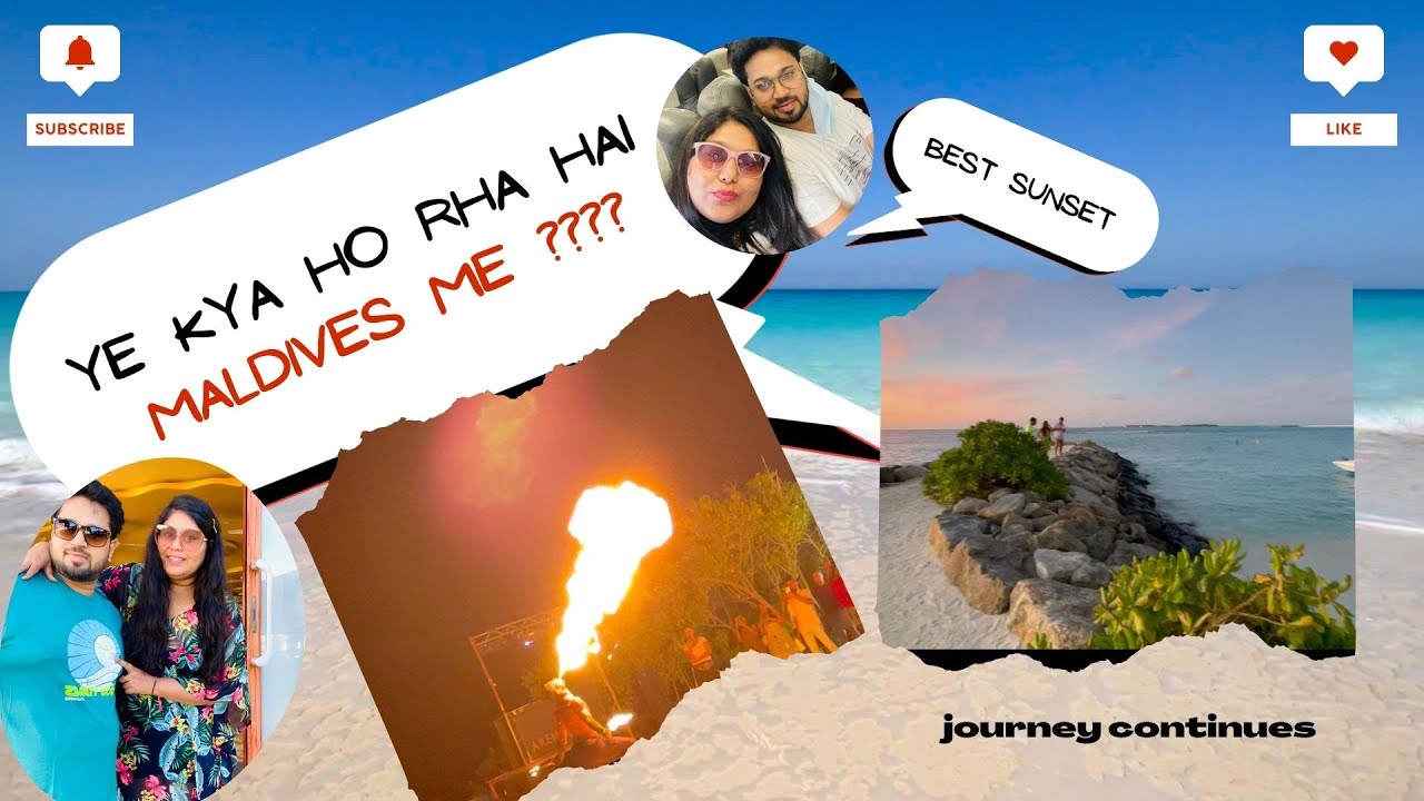 Maldives Travel Diaries|Exploring Maafushi Island| Sunrise Beach Resort|Fire Show@Arena Beach Resort