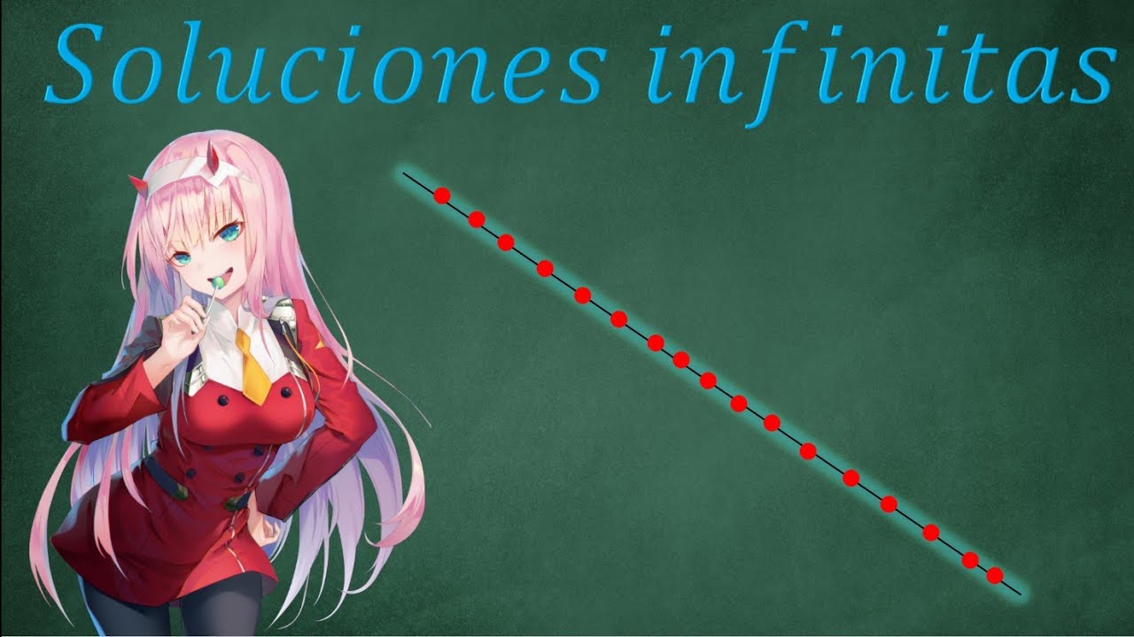 Sistemas de ecuaciones con un n&uacute;mero infinito de soluciones