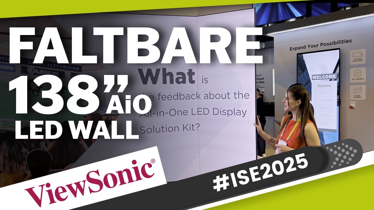 ISE2025 ViewSonic mit ihrer faltbaren LED Wall