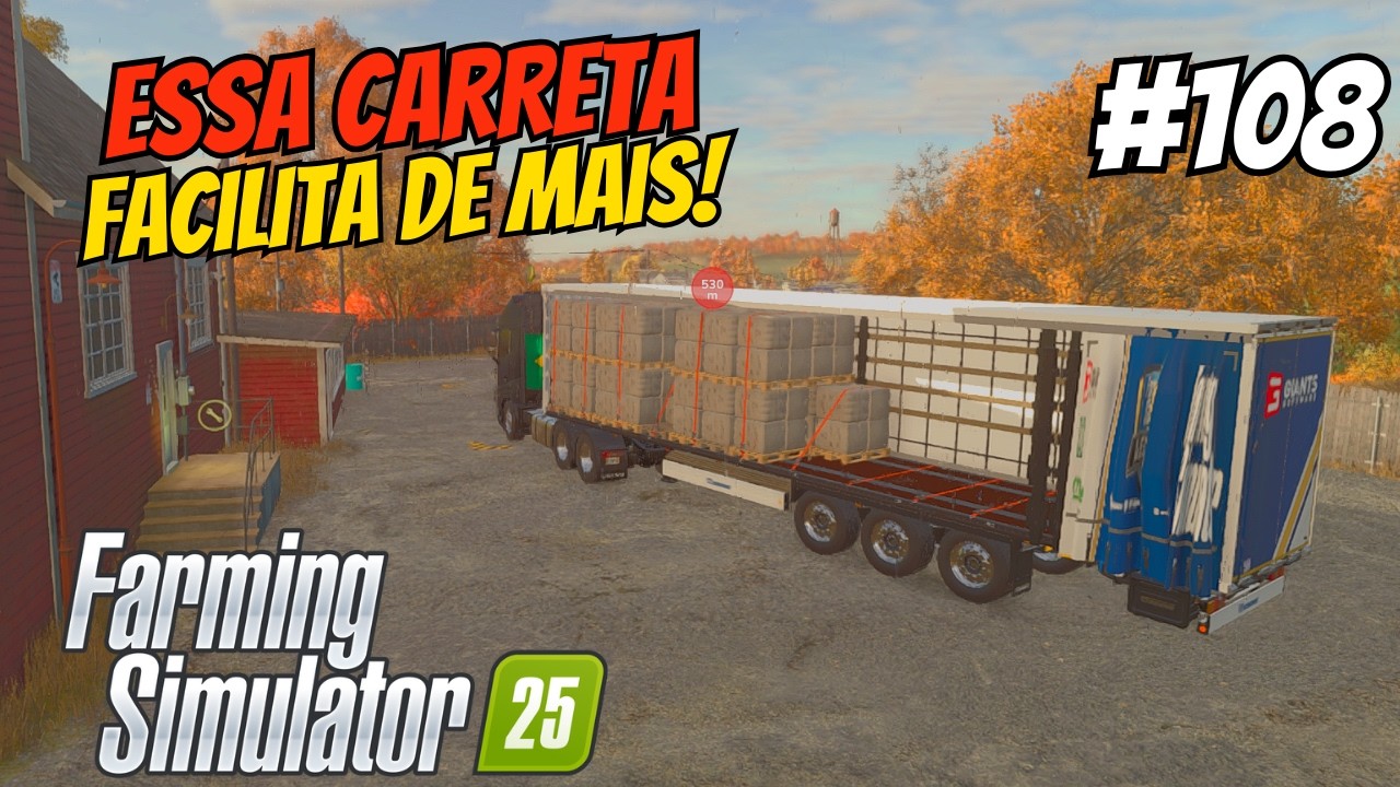 COMPREI UMA CARRETA INCRIVEL PARA FAZER O CARREGAMENTO DE PALLETS NO FS25! Locuragens Rurais #108