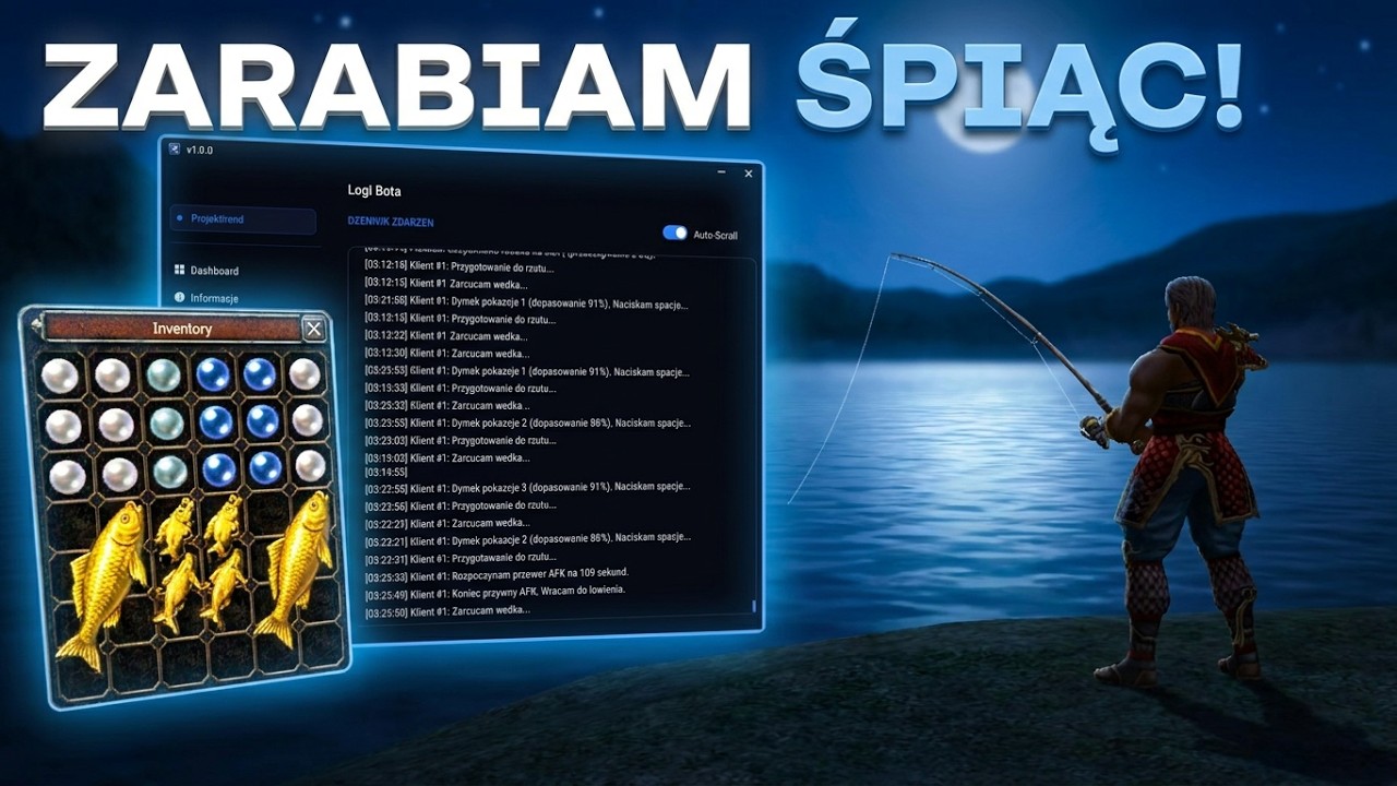 👉 ZARABIAM ŚPIĄC! 🐟 Najlepszy FishBot na PROJEKTHARD (LSBOT 24/7)