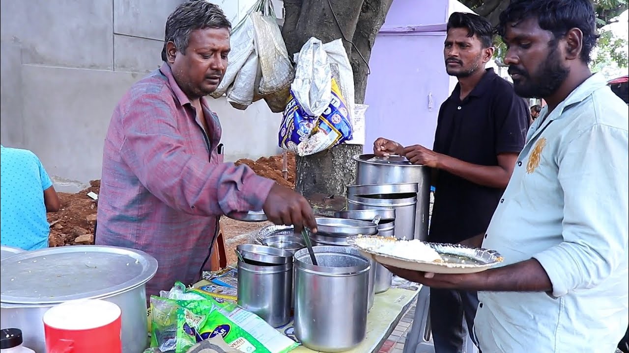 Cheapest Roadside Unlimited Meals | South Indian Non Veg Thali | Street Food Hyderabad