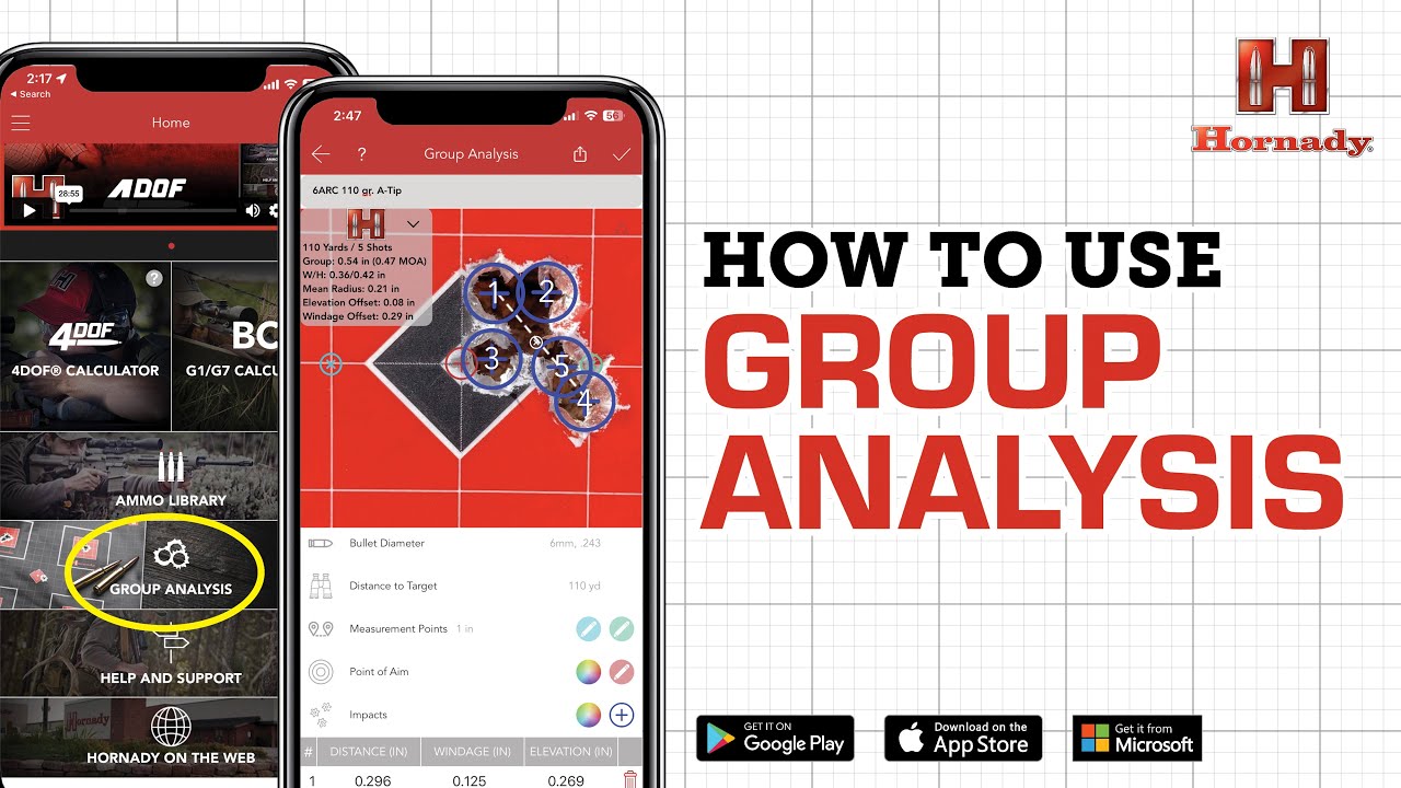 How to use Group Analysis | Hornady Ballistics App