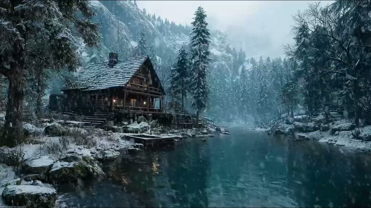 Alone in a Vast Snow Covered Night with Freezing Wind |  Deep Rest Ambience for Long Sleep