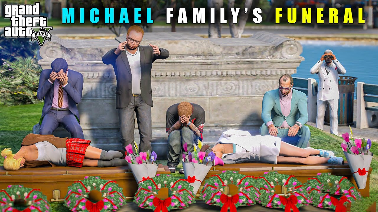 GTA 5 : MICHAEL FAMILY'S FUNERAL || BB GAMING