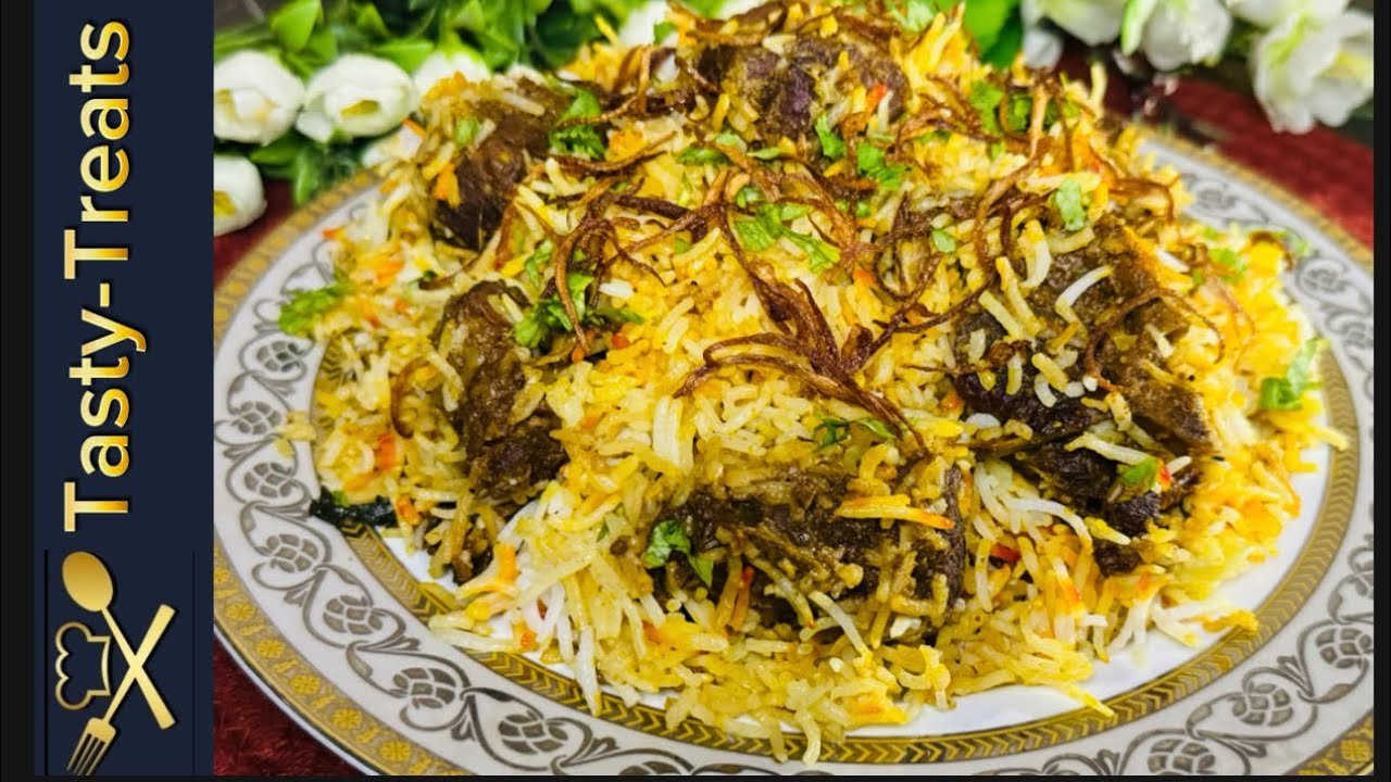 Flavorful Mutton Biryani - Rich Spices and Herbs Recipe by Tasty-Treats #muttonbiryani