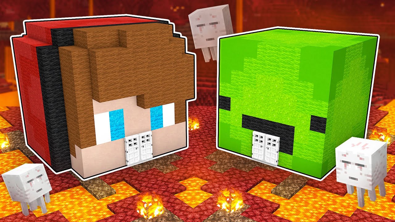 Mikey vs JJ NETHER House Battle in Minecraft! (Maizen)