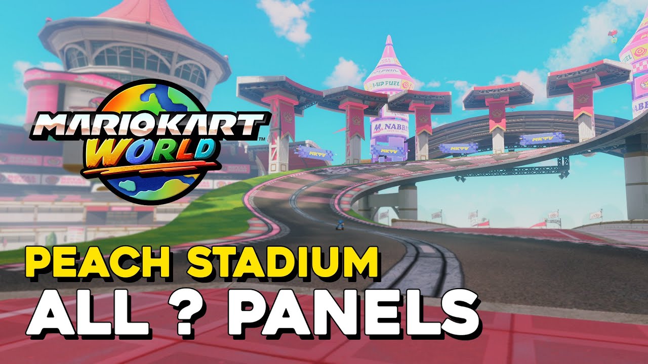 Mario Kart World Peach Stadium All ? Panel Locations