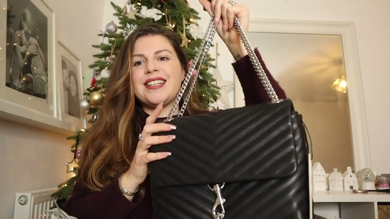 Rebecca Minkoff Edie Flap Bag UNBOXING  - Large   Black + Silver