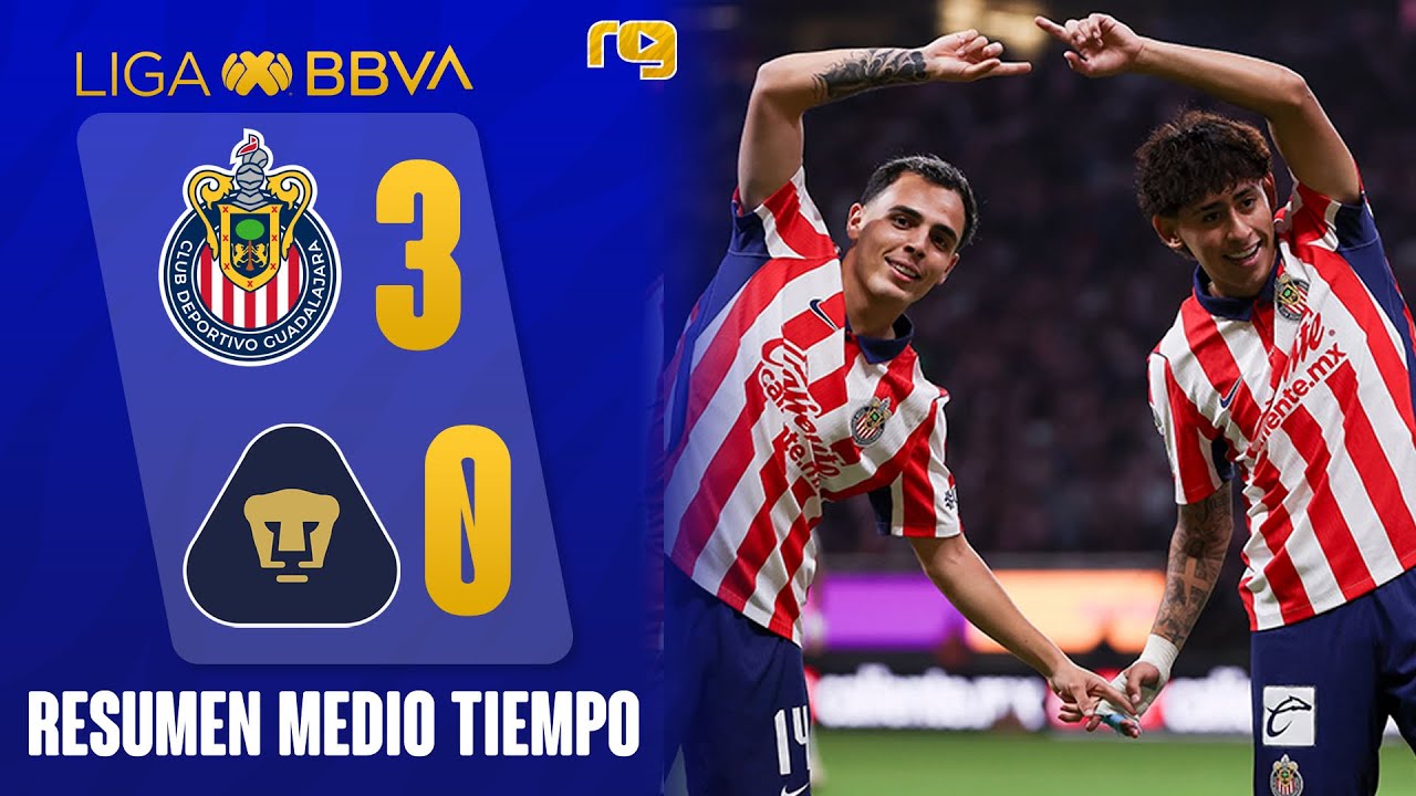 🔥EL L&Iacute;DER DEL TORNEO CHIVAS VS PUMAS | RESUMEN 1T | LIGA MX | J8 APERTURA 2026