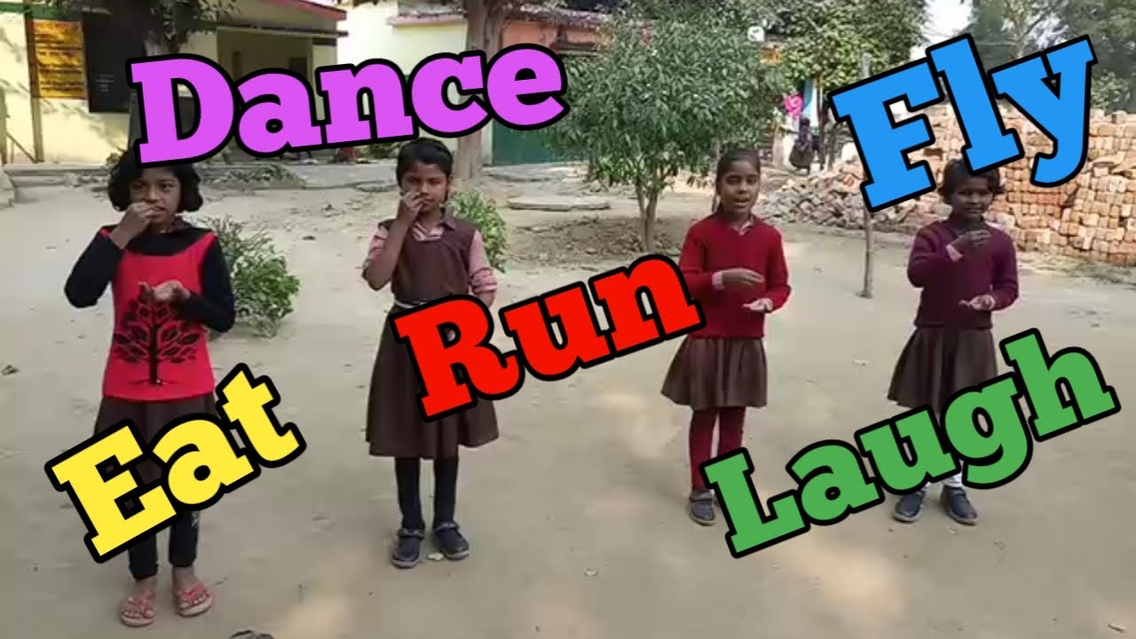 Action words game | खेल-खेल में पढ़ाई | Warm up exercise 😀🏃‍♀️🕺😭
