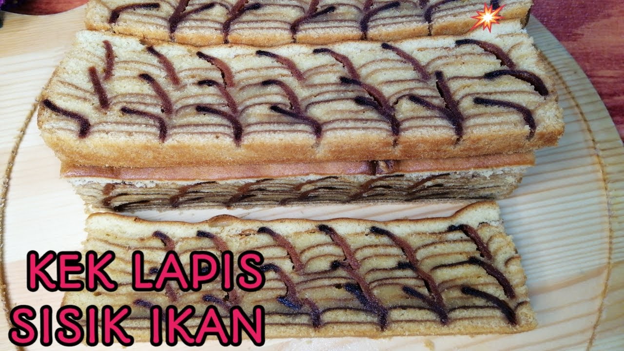 Cara membuat kek lapis sisik ikan // kek lapis Sarawak
