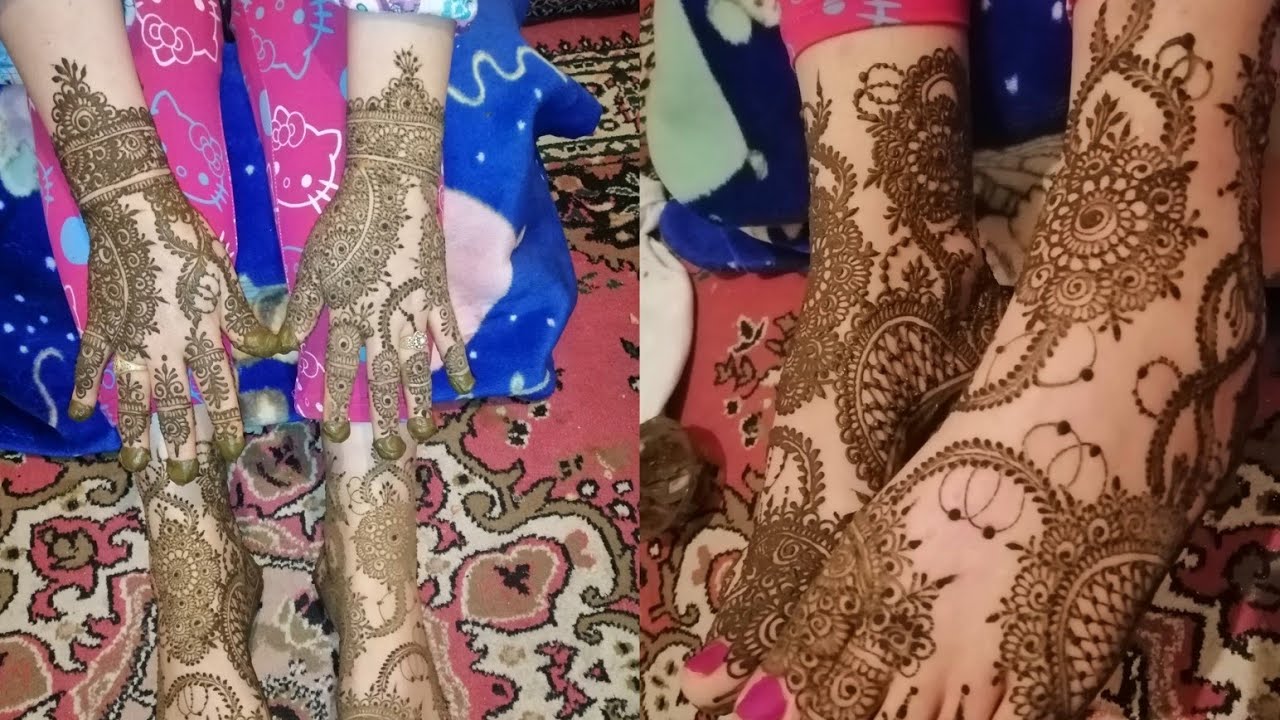نقش الحنة يدين ورجلين عامر غزال مشاءالله