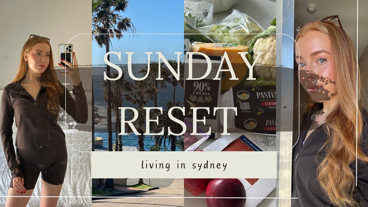 SUNDAY RESET VLOG | coffee, brunching, meal prep, sunset in sydney ☕️🌊🥑