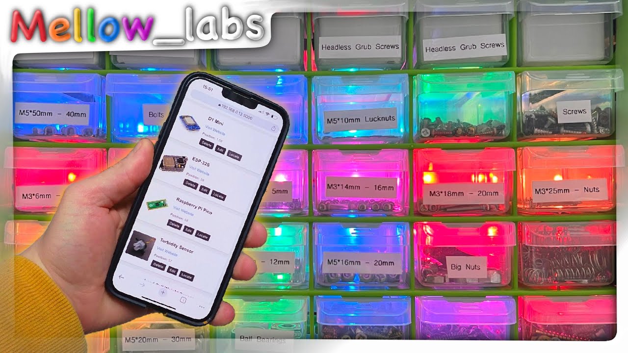 DIY Smart Organizer with LED Locator & Web Interface: Affordable & Open Source Storage Solution!