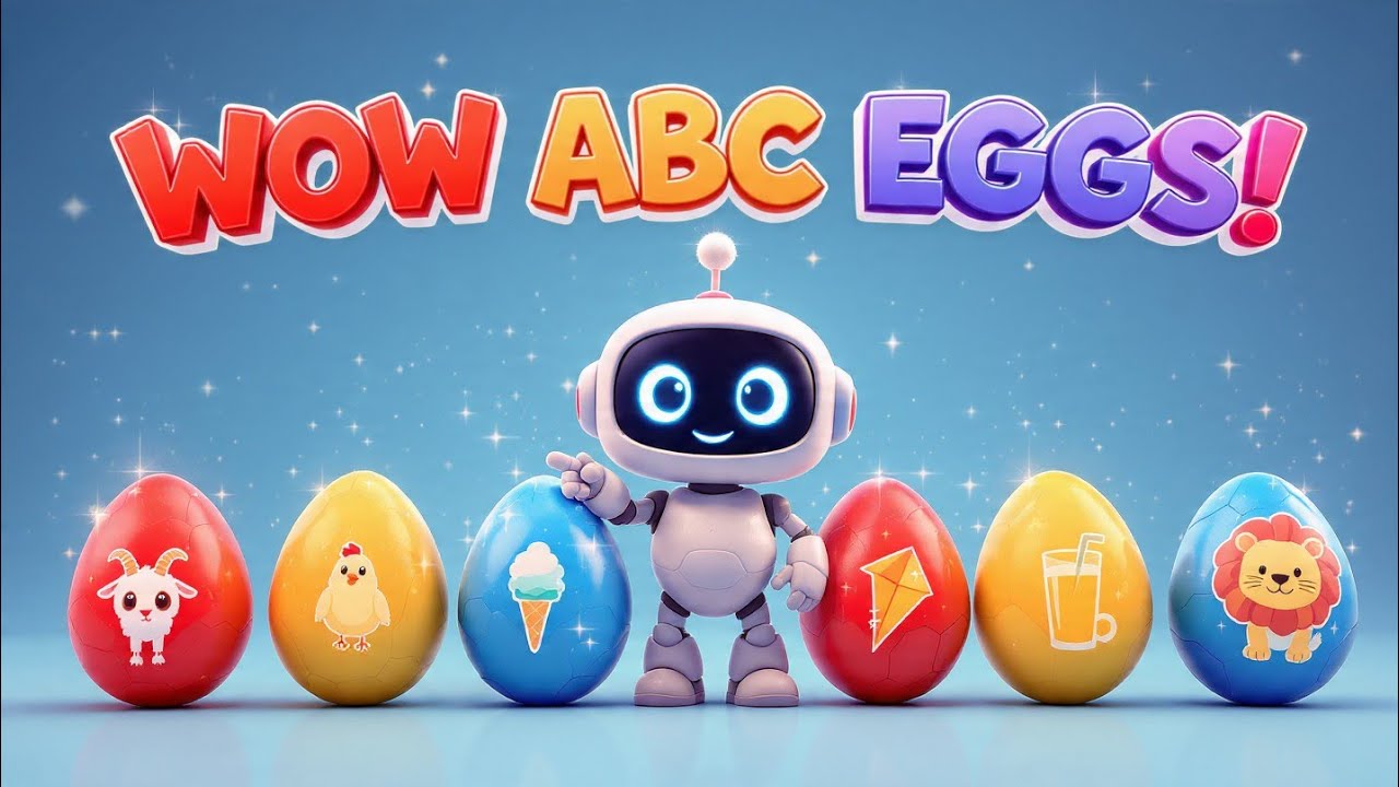 Surprise Eggs Kids Songs |Nursery Rhymes  G–L 🥚🤖 | Learn ABC with Fun | Kids Learning