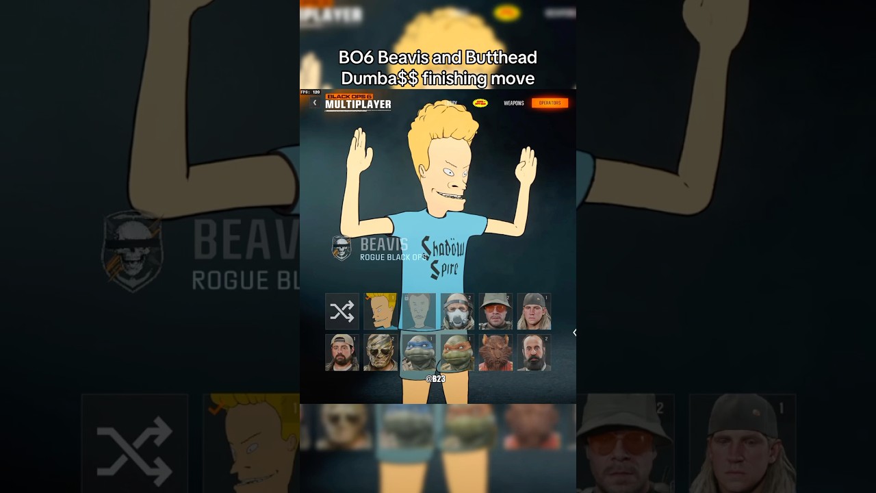 Beavis and Butthead Finishing Move all versions in Black Ops 6 🔥 #cod #callofduty #warzone #bo6