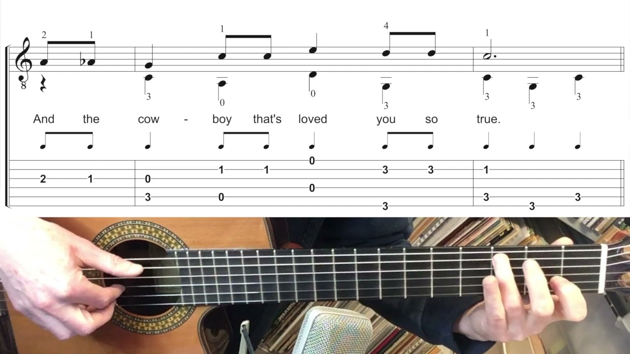 Red River Valley (Guitar lesson in 3 levels)