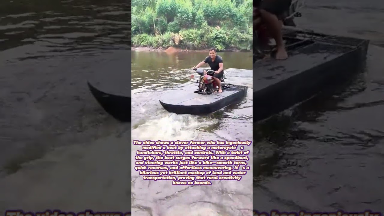 Farm Genius Unleashed: The Motorcycle Boat Hybrid That Defies Logic