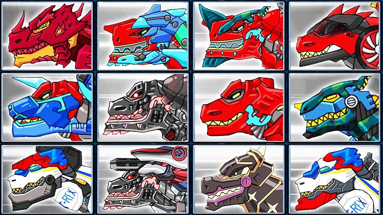 Dino Robot Corps #28: Fire Tyrannosaurus & 11 T-Rex | Eftsei Gaming