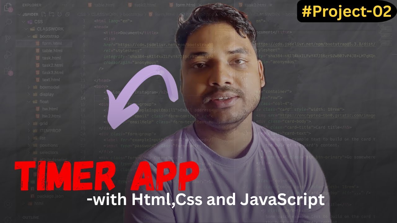 FrontEnd Small Project - 1 ||  Make a Timer App with HTML CSS And  JAVASCRIPT In 2026|| By Maharufh