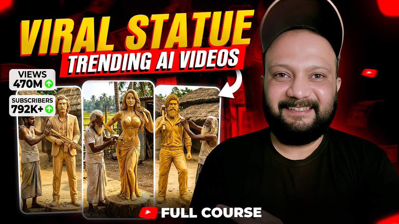 How to Make AI Wooden Statue Video Step by Step 🔥