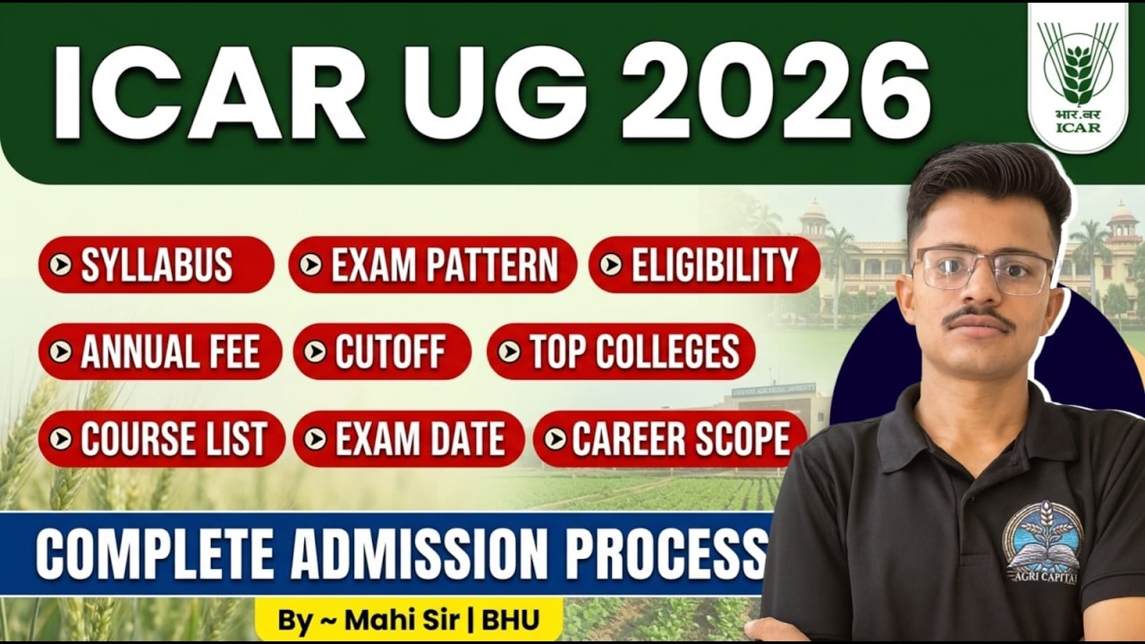 ICAR 2026 Admission Process Complete Information -Registration form, Cut-off , Top College , Career?