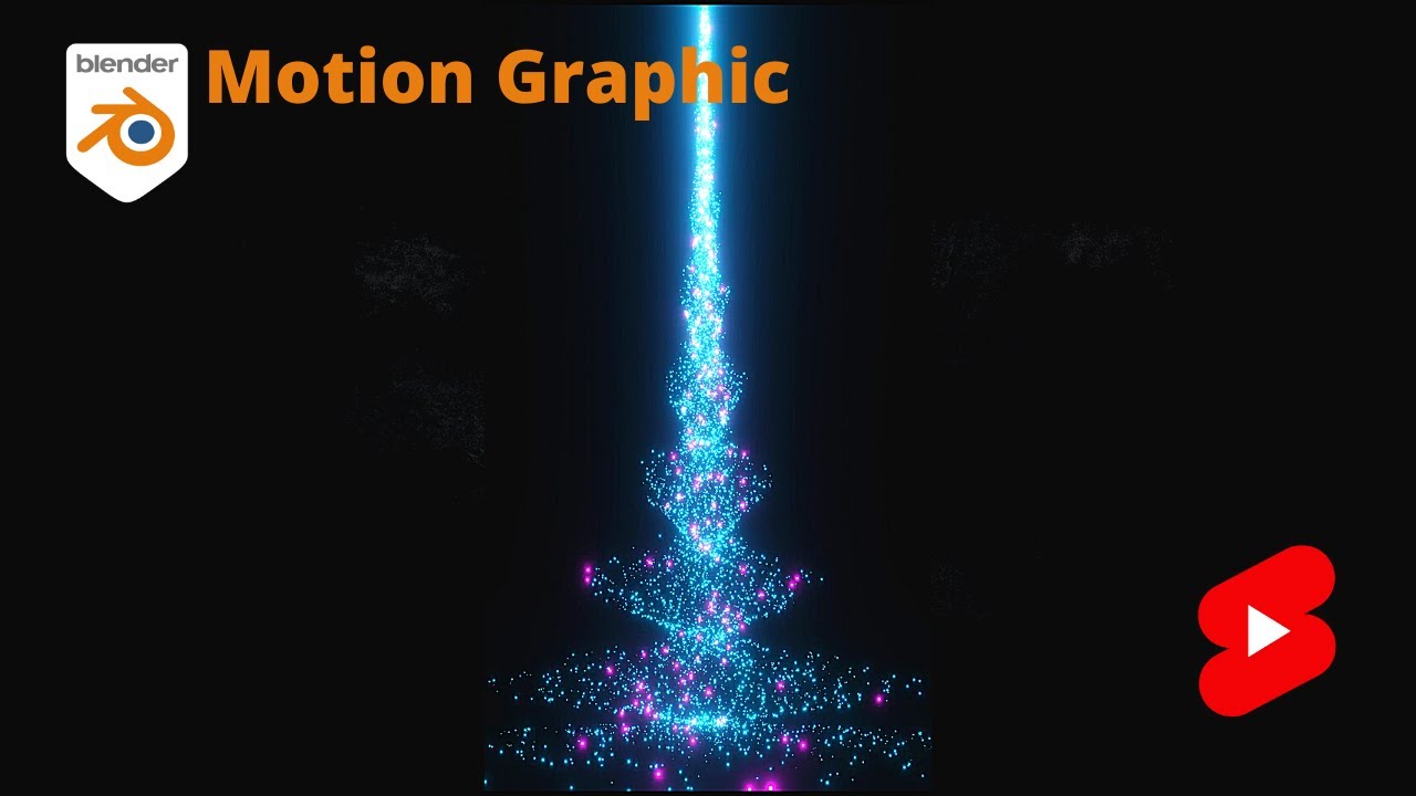 Sci-Fi Energy Beam Particles System Motion Graphics | Blender Tutorial | #shorts #youtubeshorts