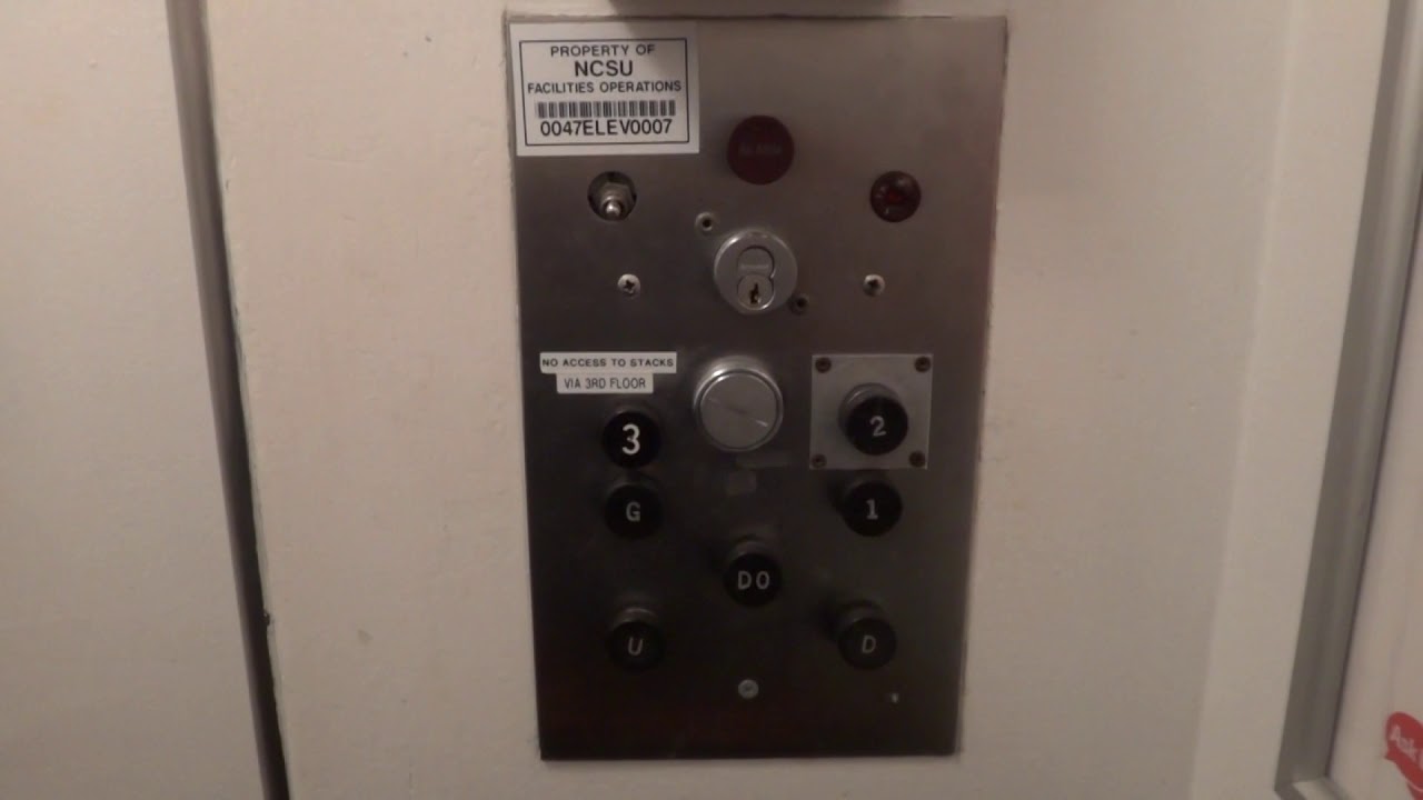 Vintage 1953 Otis Traction Elevator at the Hill Library - NCSU