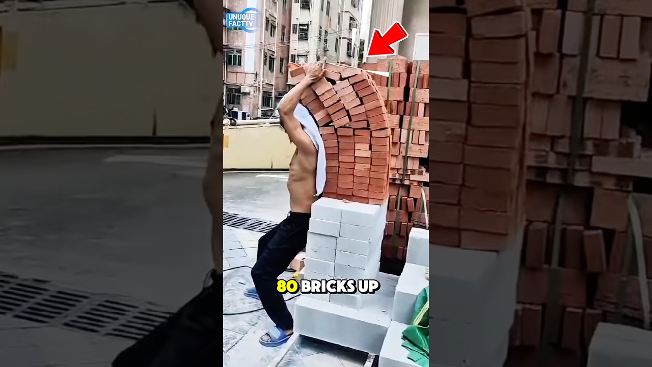 He Carried 80 Bricks Up a Staircase, With No Tools! 