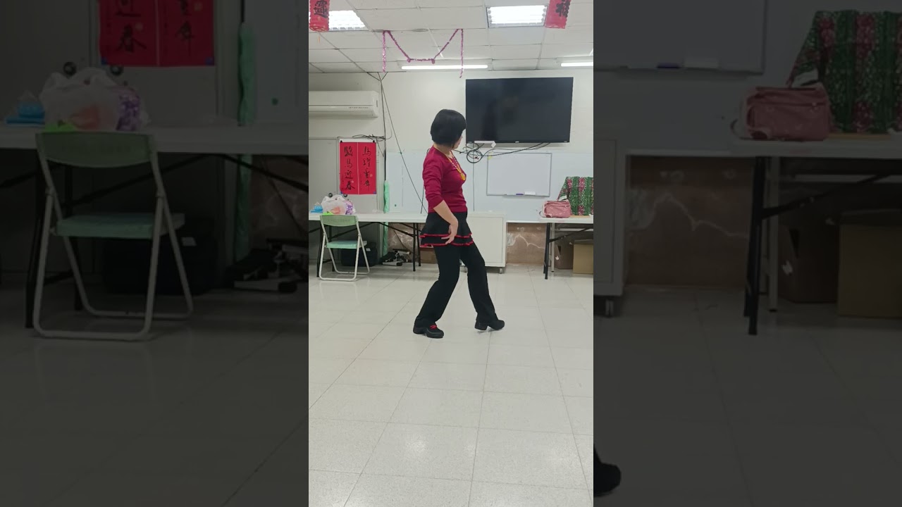 曲目：夜色 #探戈 （背面）邱月茹老師編舞  示範：張遠美 #阿美老師舞蹈團隊
