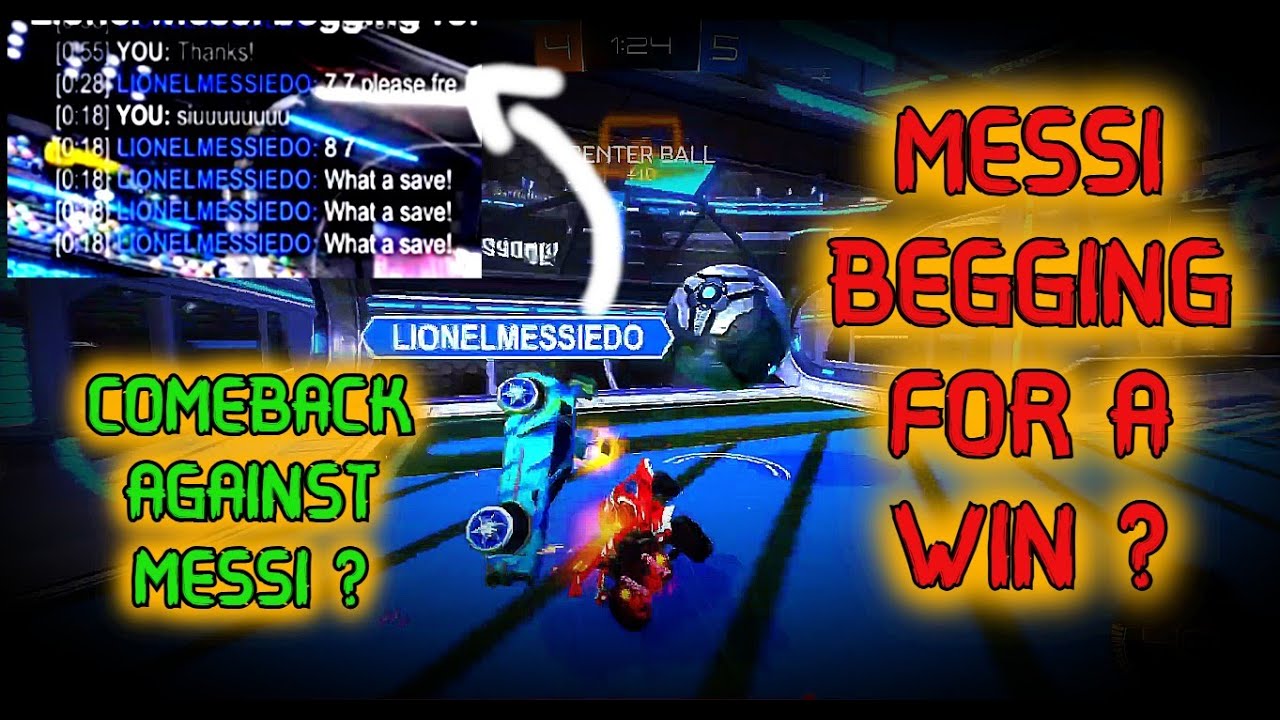 Lionel Messi begging for a win in Rocket League 🤪😅