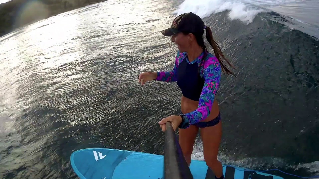 Paddle Barbados - Sarah & Jason - SUP Surfing Barbados