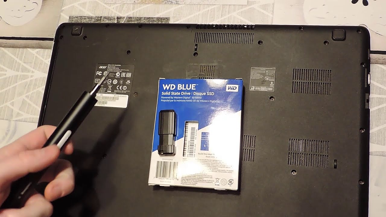 Remplacer le Disque Dur  par un DD SSD sur un vieux PC Portable ACER