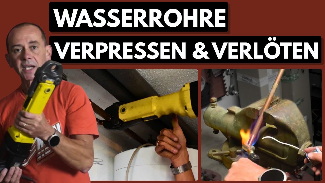 Rohre verpressen / verlöten - erste Schritte mit der Presszange - Arbeiten im Bestand
