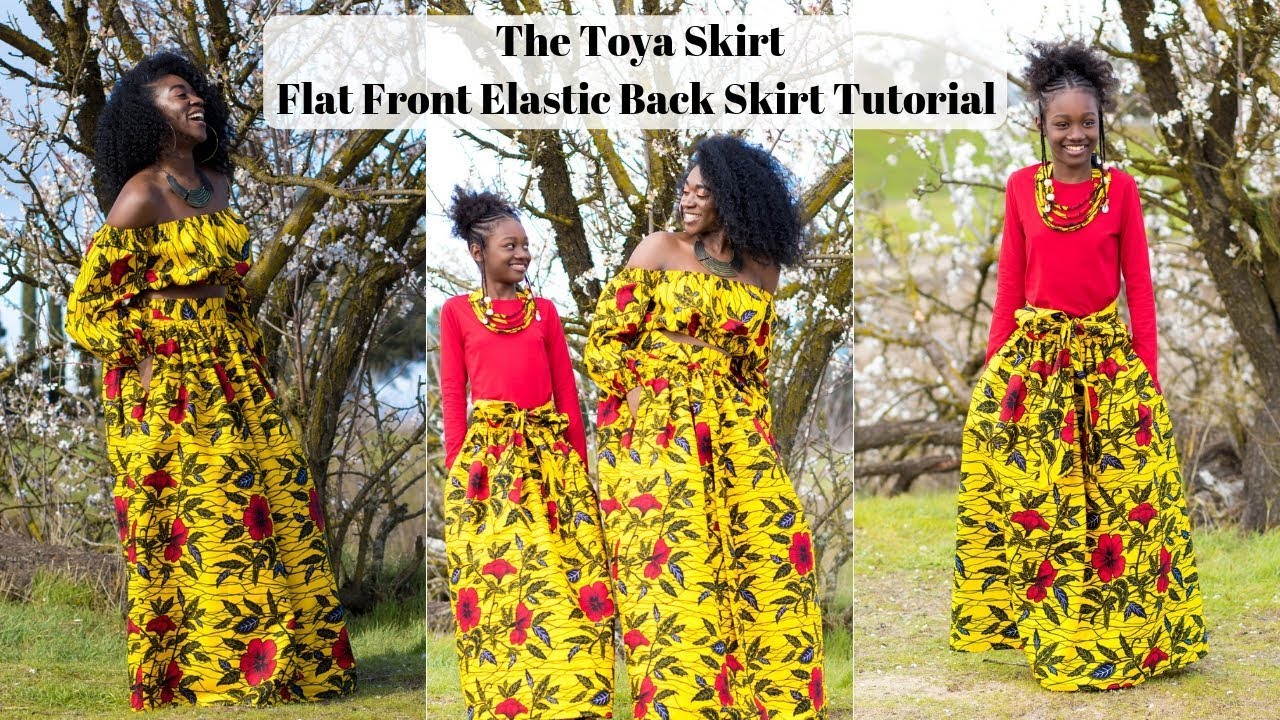 The 'Toya' Flat Front Elastic Back Skirt Tutorial