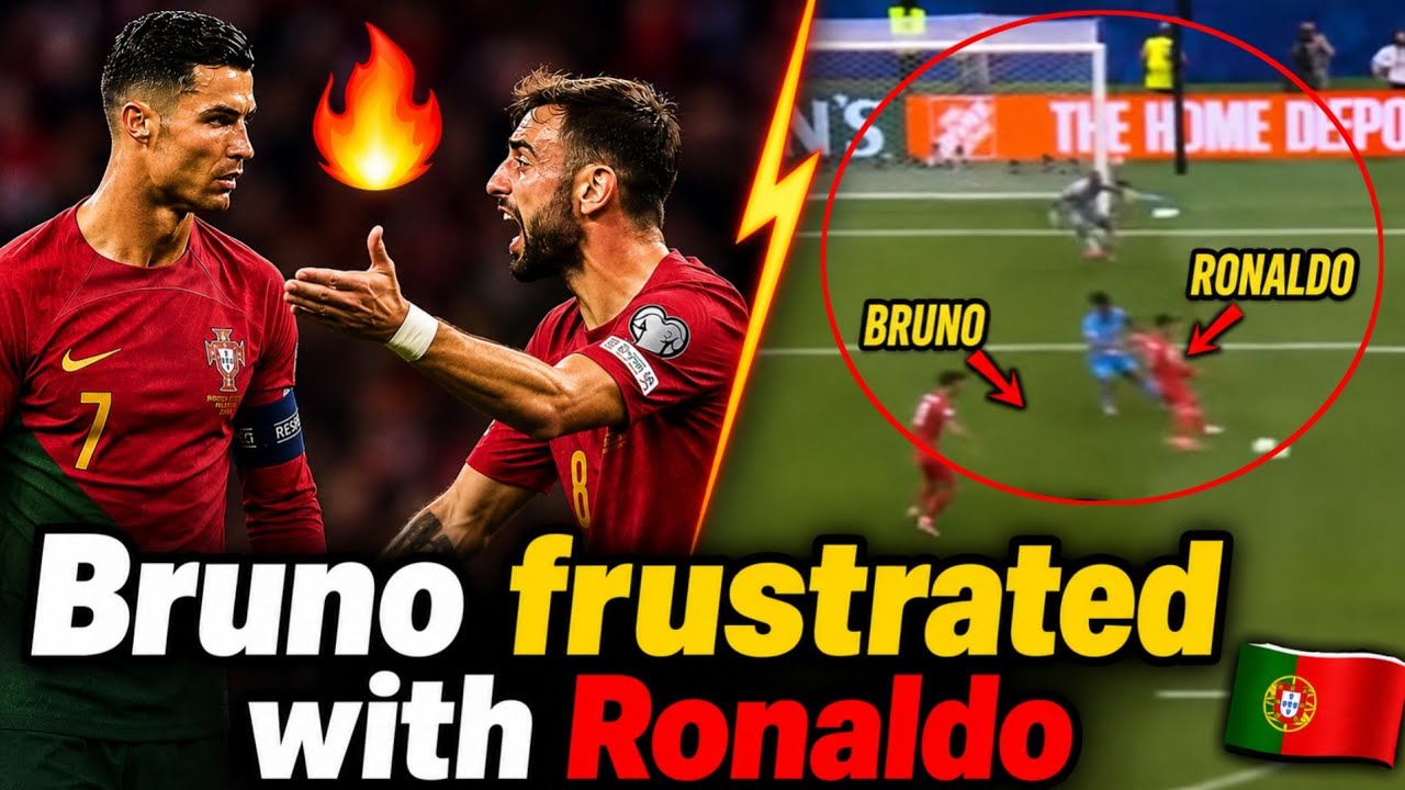 🔥 The Moment Bruno Fernandes Got Angry at Cristiano Ronaldo Went Viral 😱🇵🇹