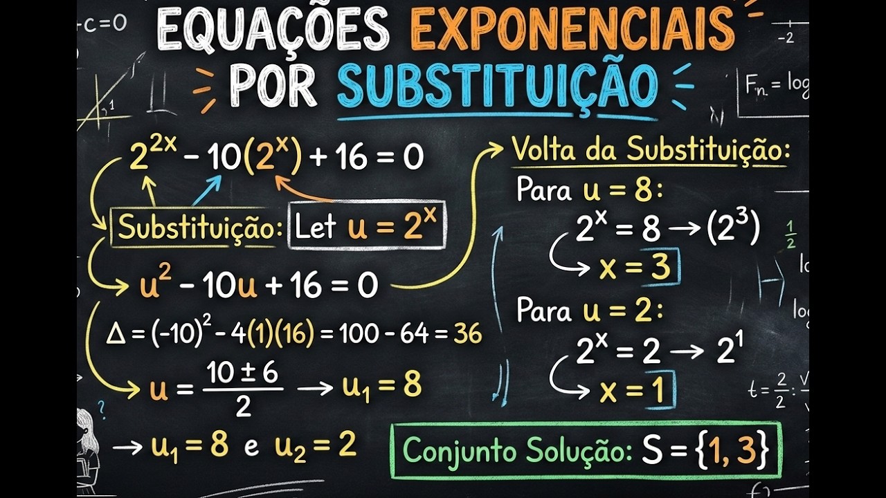 VAI ENCARAR? EQUAÇÃO EXPONENCIAL C/ SUBSTITUIÇÃO - PROF CHRISTIAN #matemática #equação #exponencial