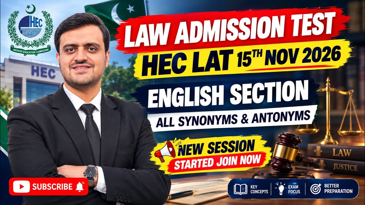 HEC LAT English Preparation 2026 | All Important Synonyms & Antonyms | LAT Test 15 November 2026