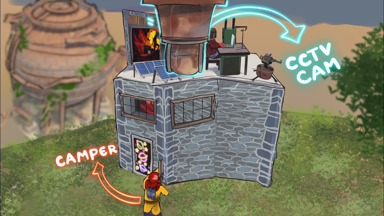Construí uma BASE COM SISTEMA DE VIGILÂNCIA no RUST