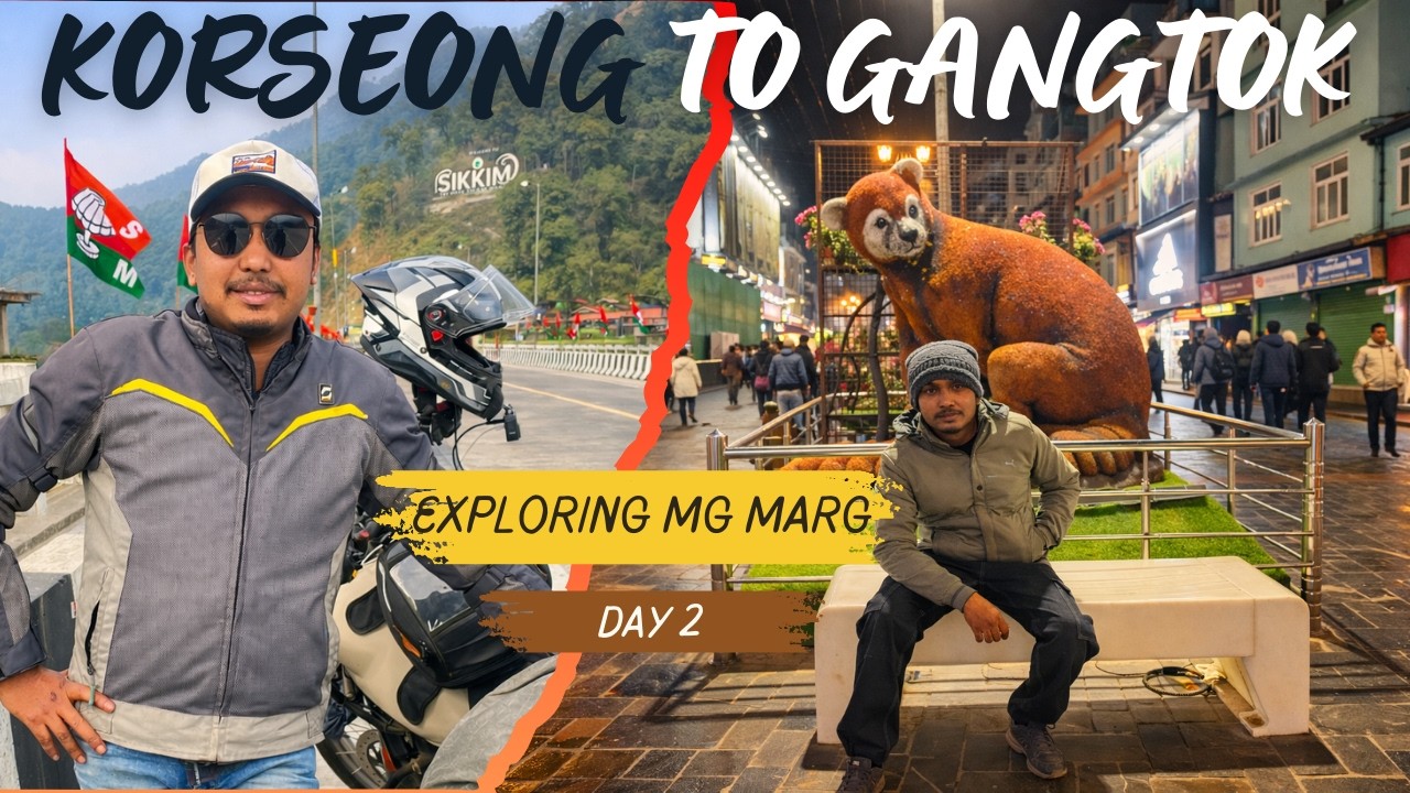Day 2 kurseong to Gangtok Ride on Himalayan 450 | explore MG Marg the famous night out place Gangtok